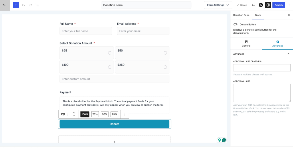 Advance setting for Button