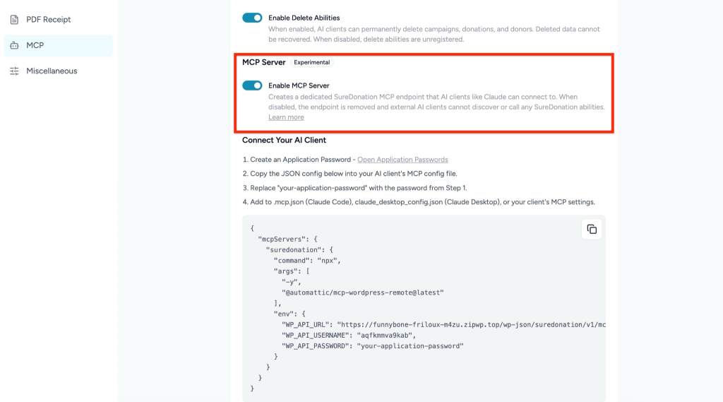 Enable MCP Server