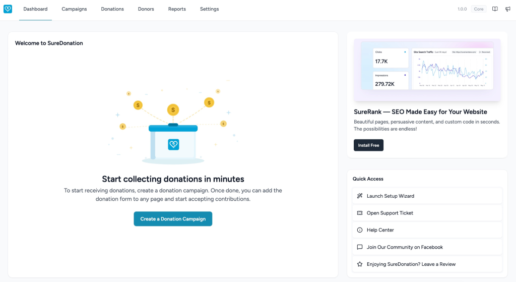 Donation box with coins