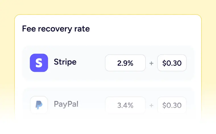 Payments Stripe and PayPal fee rates