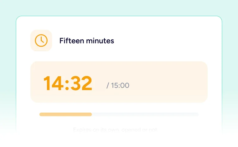 Donor Dashboard Fifteen minute timer countdown